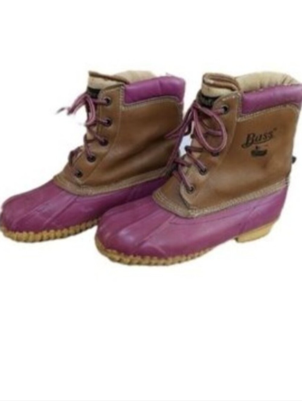 Bass toddler pink and tan duck boots Size 4T